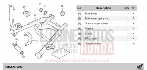 KIT,MAIN STAND CRF1100DR de 2024